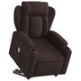 Voir la diapositive 3 : VIDAXL Fauteuil inclinable de massage electrique Marron fonce Tissu