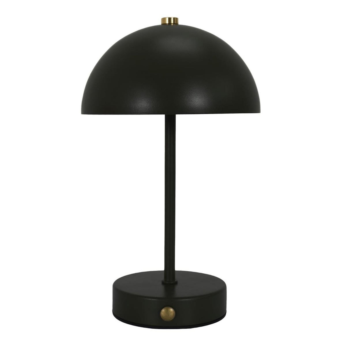 Paris Prix Lampe de Table Rechargeable  Lucia  25cm Noir