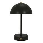 Paris Prix Lampe de Table Rechargeable  Lucia  25cm Noir