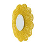 Voir la diapositive 2 : Paris Prix Miroir Mural en Raphia  Fleur  50cm Jaune