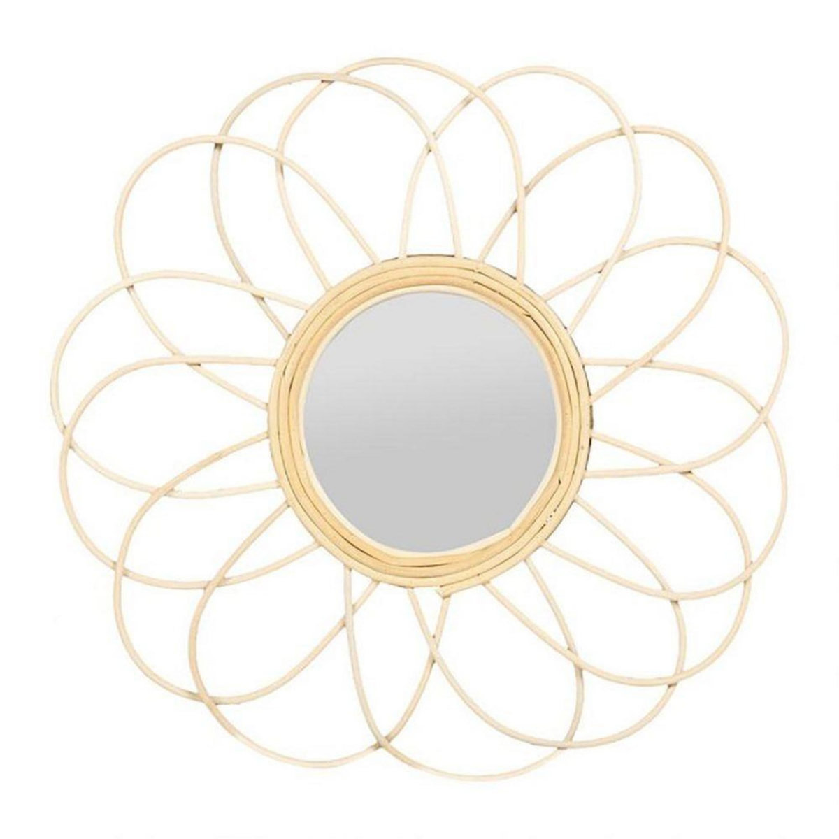 OSTARIA Miroir marguerite rotin D38.5