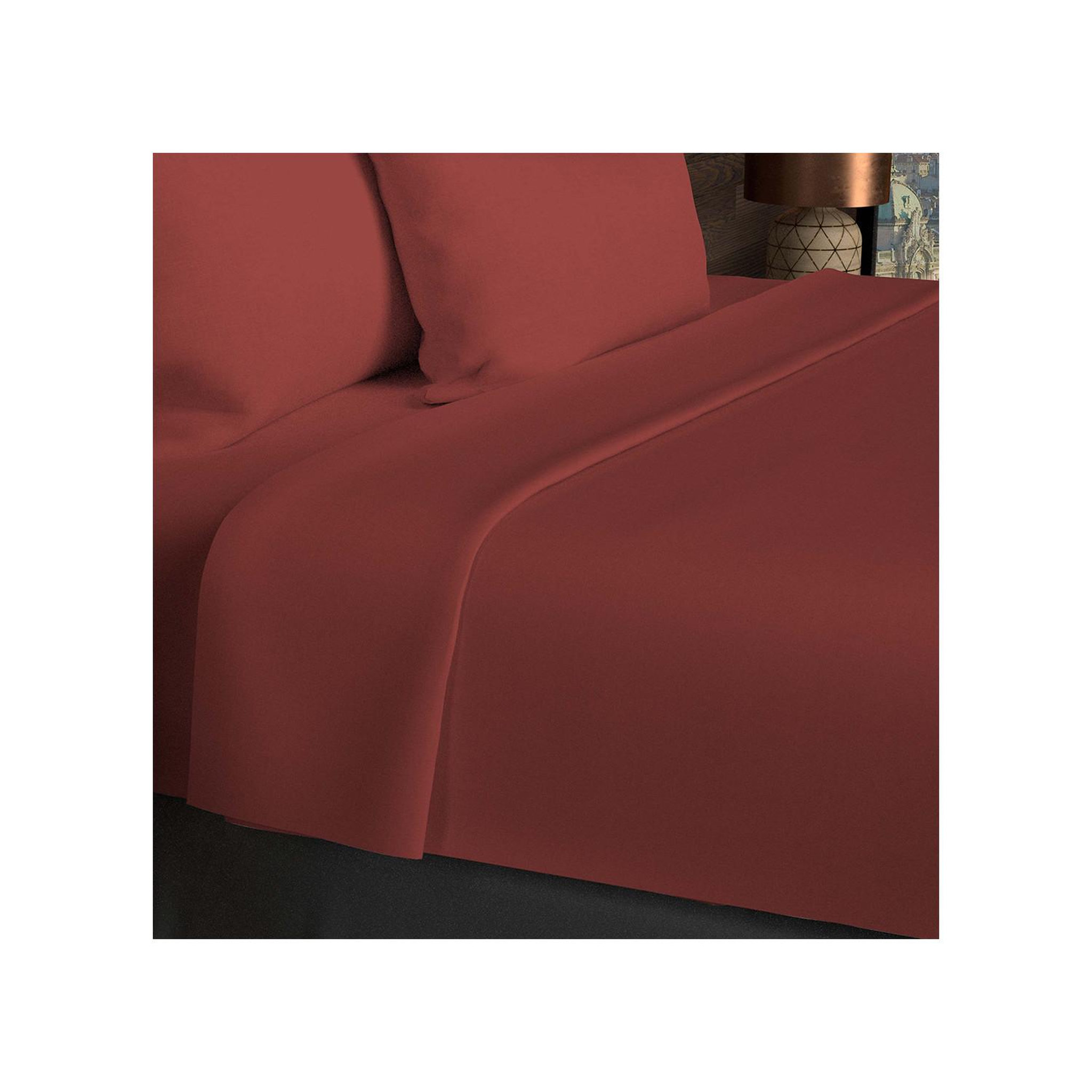 Voir la diapositive 1 : SOLEIL D'OCRE Drap plat en coton 57 fils UNI, par Soleil d'ocre