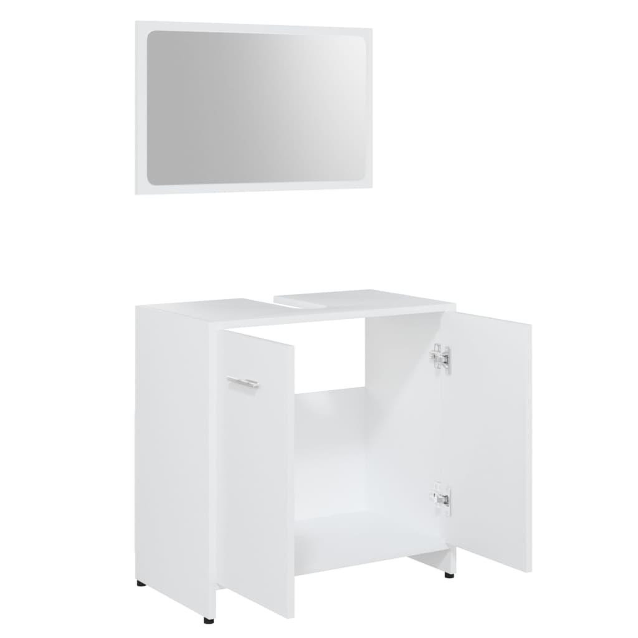Voir la diapositive 3 : VIDAXL Ensemble de meubles de salle de bain Blanc Bois d'ingenierie