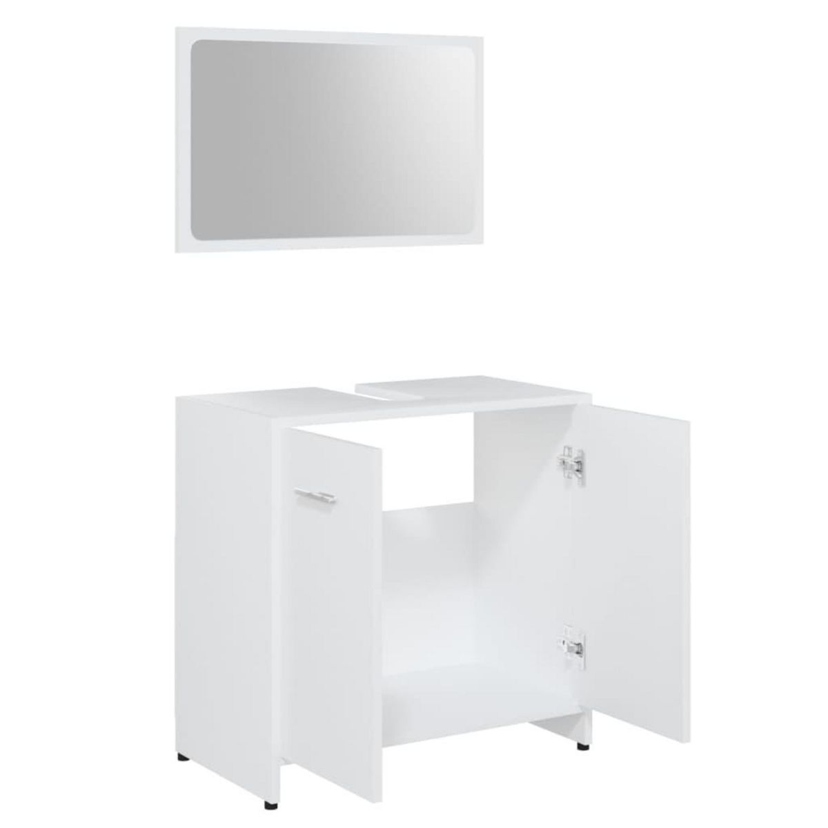 VIDAXL Ensemble de meubles de salle de bain Blanc Bois d'ingenierie