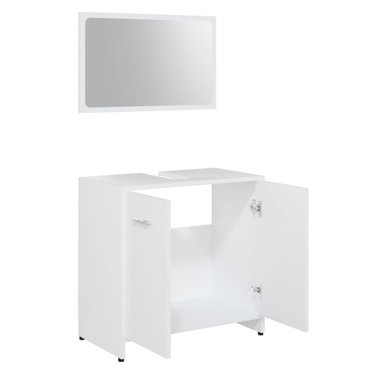 VIDAXL Ensemble de meubles de salle de bain Blanc Bois d'ingenierie