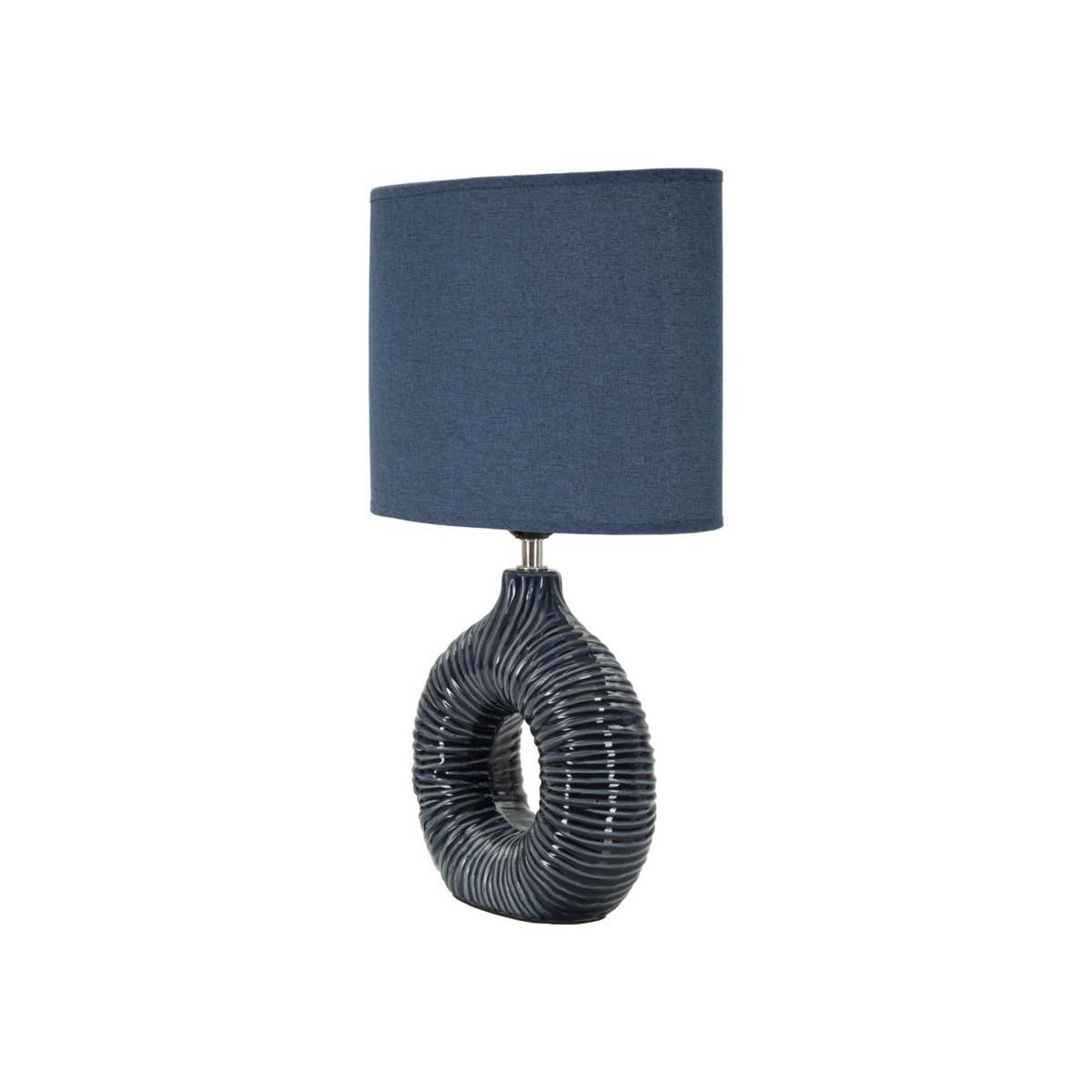 Voir la diapositive 2 : Paris Prix Lampe à poser en céramique  seta  43cm bleu