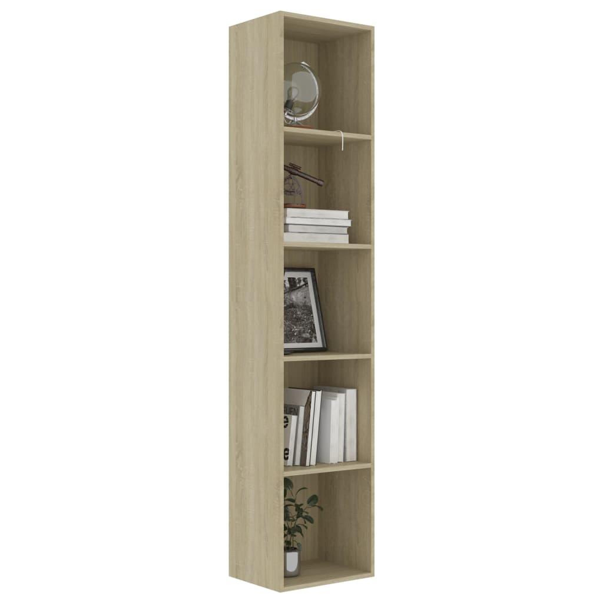 Voir la diapositive 3 : VIDAXL Bibliotheque Chene sonoma 40x30x189 cm Bois d'ingenierie