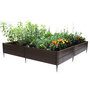 Voir la diapositive 1 : GARDENSTAR Carré Potager - Résine modulable - 120x120x20cm