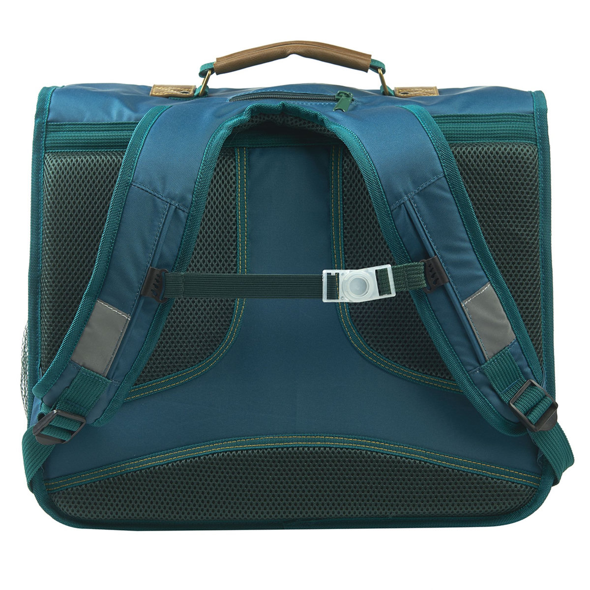 AUCHAN Cartable 38 cm CP/CE1/CE2 vert et rose avec leds