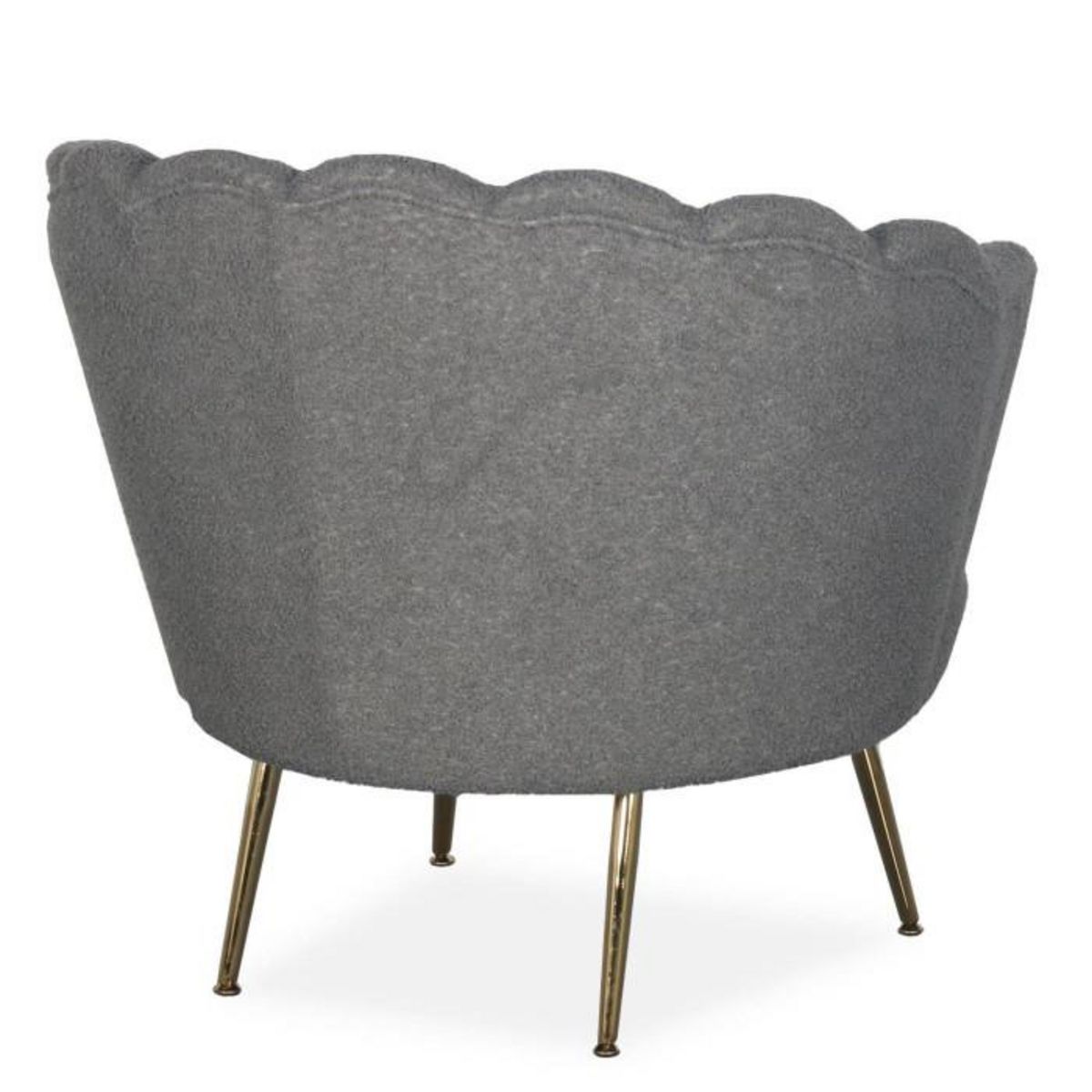 Paris Prix Fauteuil Design Bouclette  André  80cm Gris