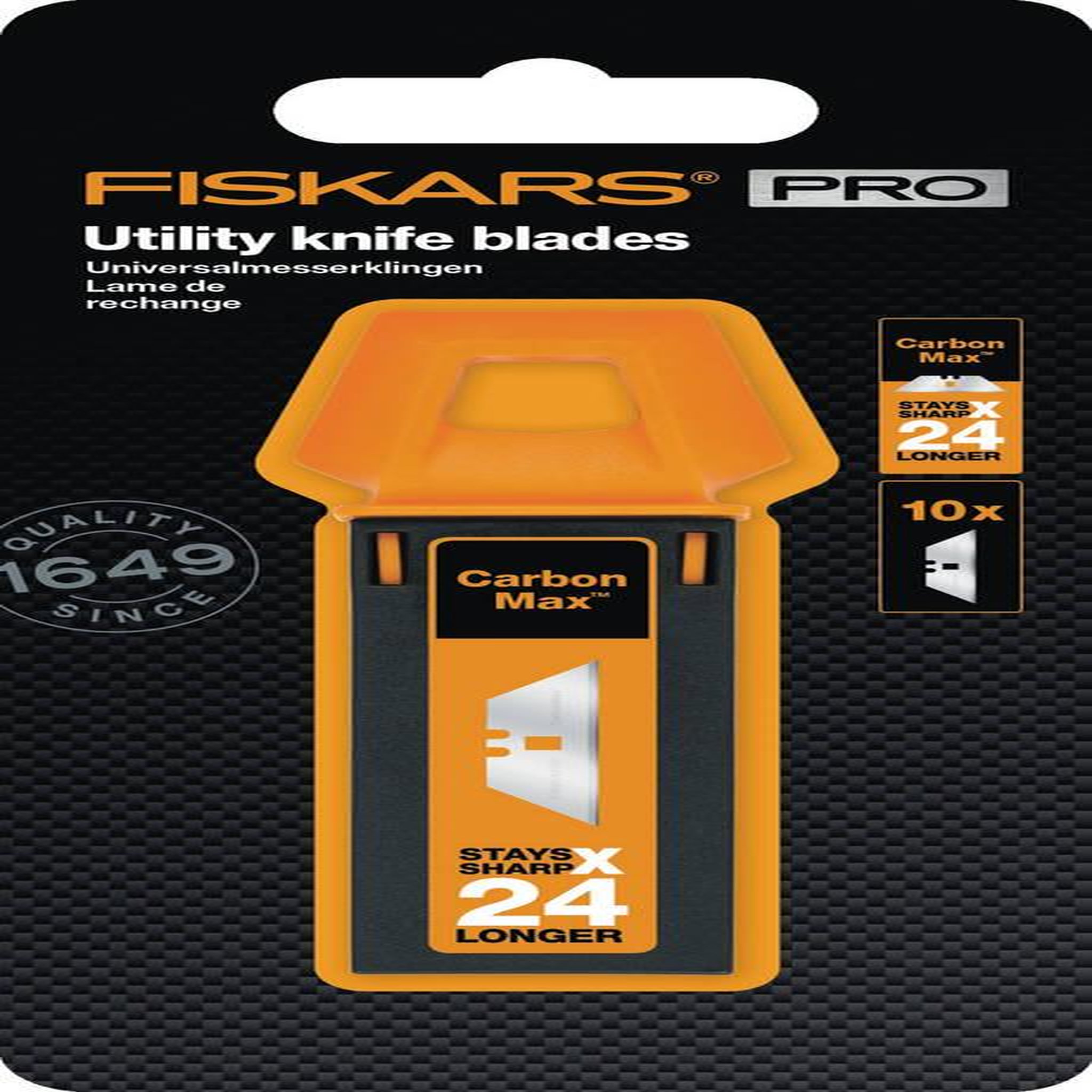 Fiskars Lame de rechange trapèze CarbonMax - Pack de 10