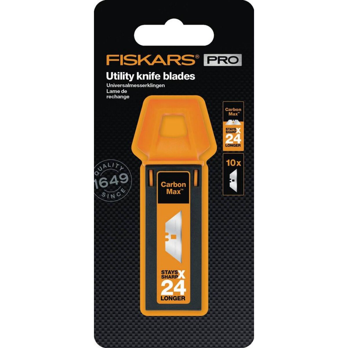 Fiskars Lame de rechange trapèze CarbonMax - Pack de 10