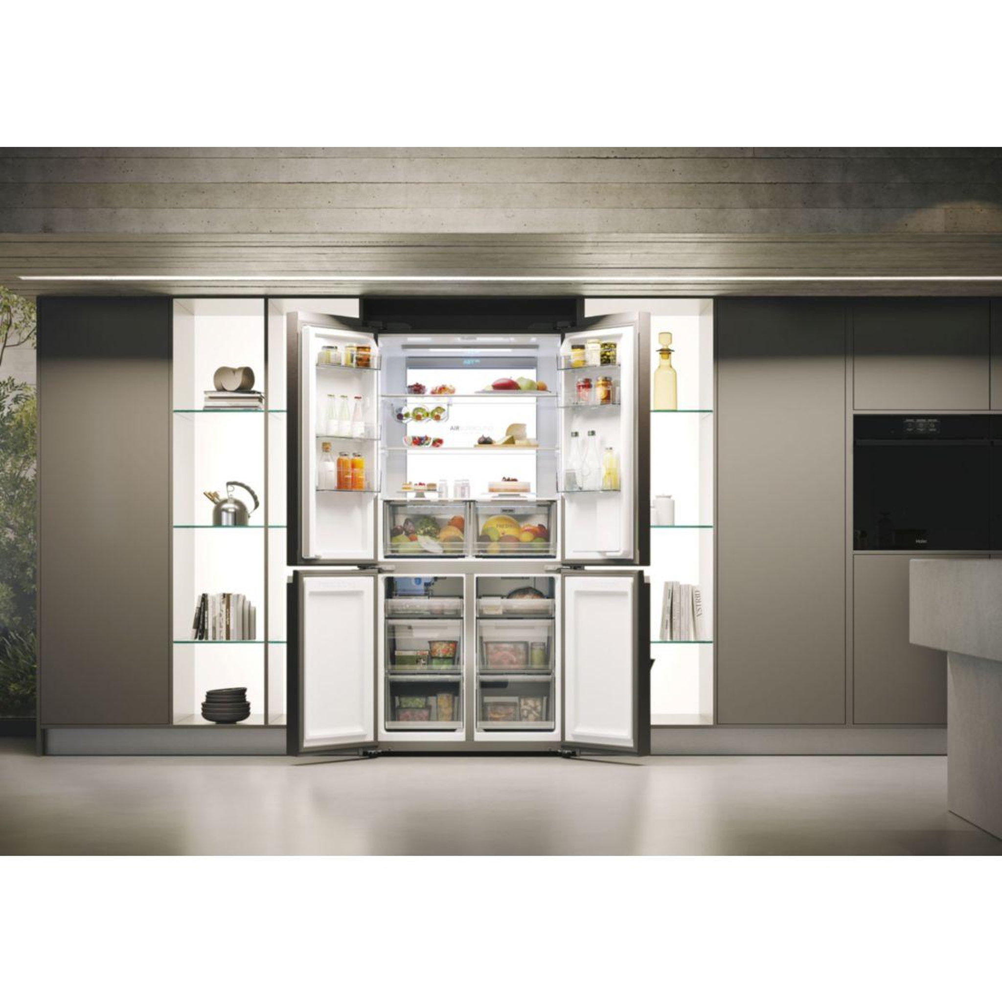 Voir la diapositive 3 : HAIER Réfrigérateur multi portes HCR79F19EHMD