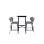 Voir la diapositive 4 : Paris Prix Ensemble Table de Bar & 4 Chaises  Rax & Bell  120cm Noir & Gris