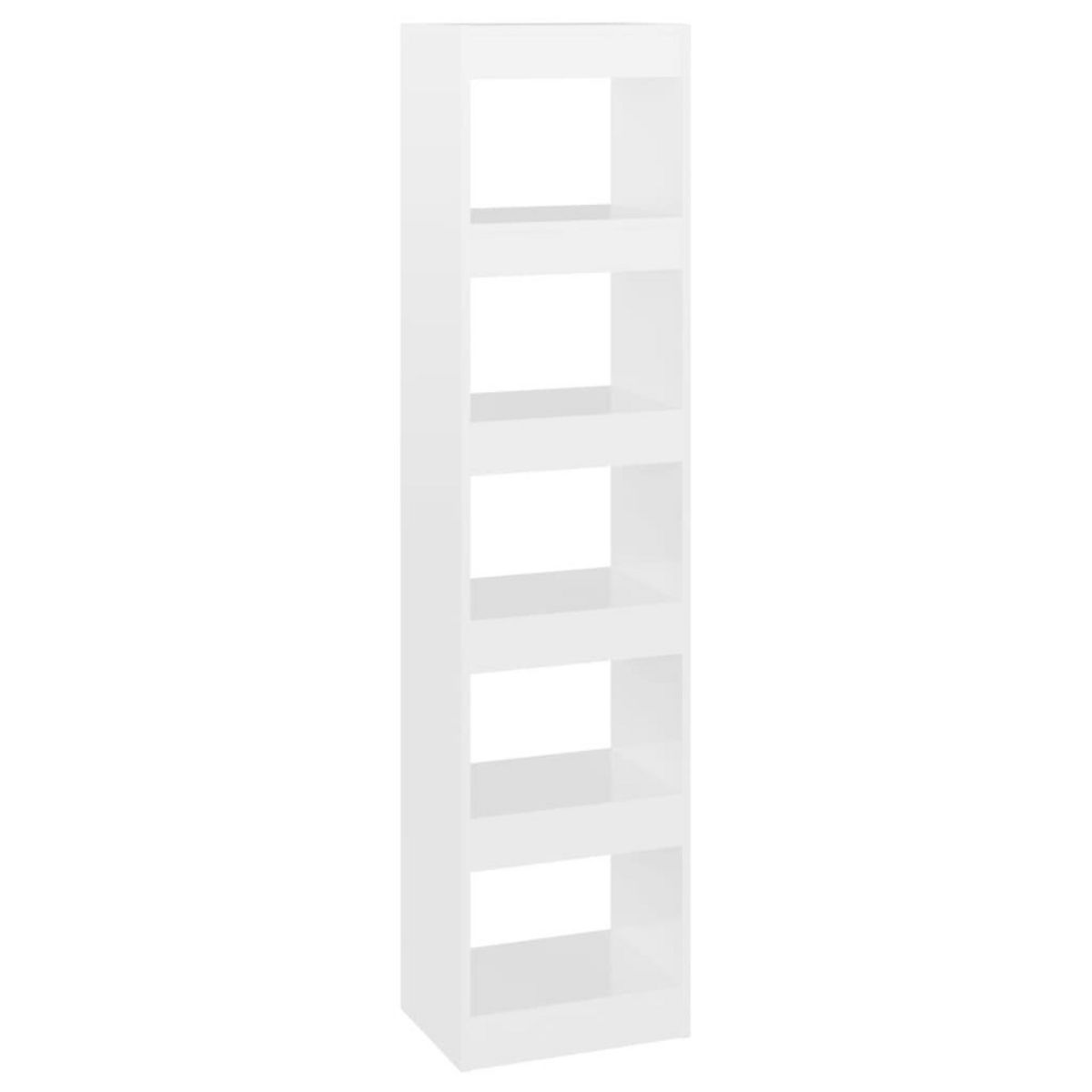 VIDAXL Bibliotheque/Separateur de piece Blanc brillant 40x30x166 cm