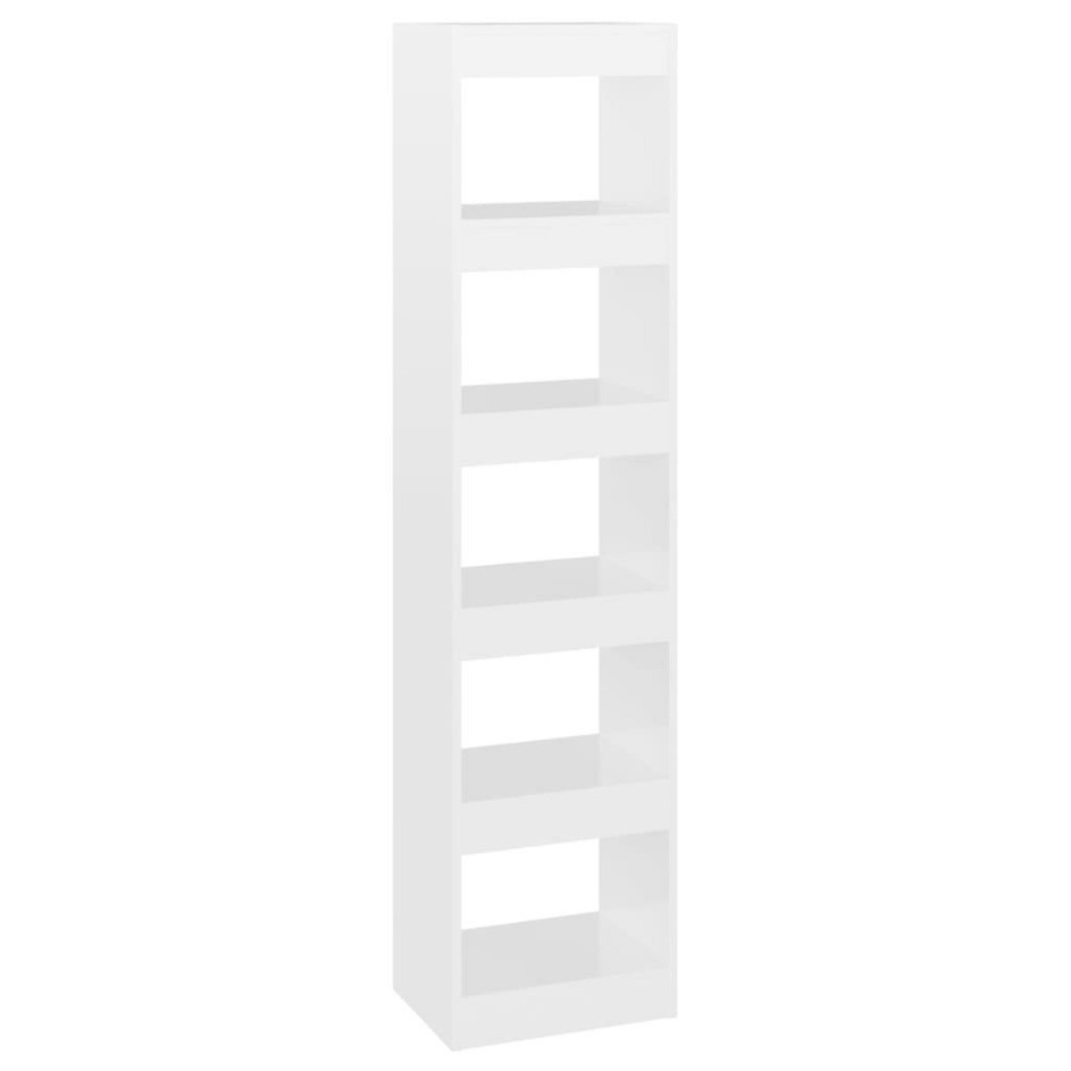VIDAXL Bibliotheque/Separateur de piece Blanc brillant 40x30x166 cm