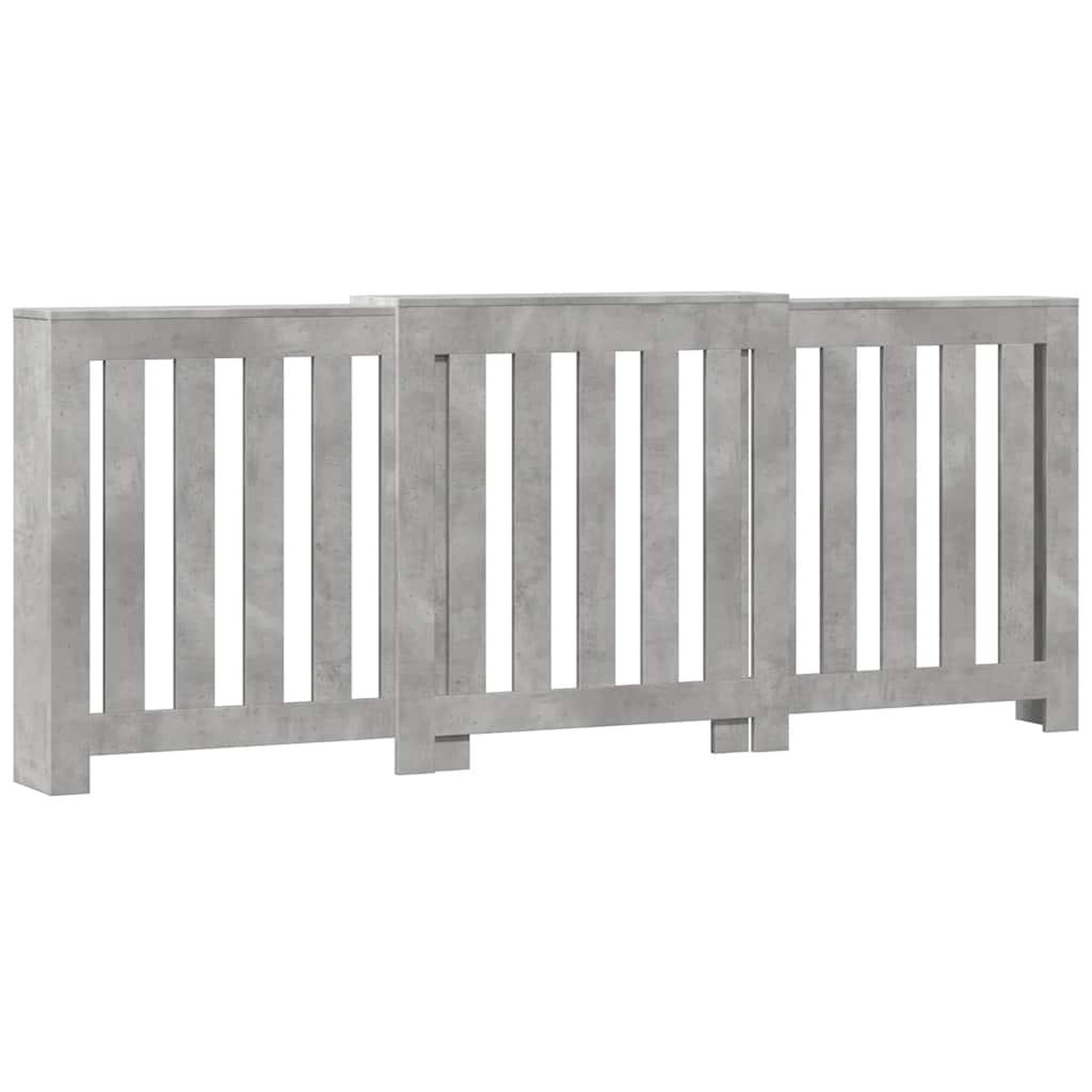 Voir la diapositive 2 : VIDAXL Cache-radiateur gris beton 205x21,5x83,5 cm bois d'ingenierie