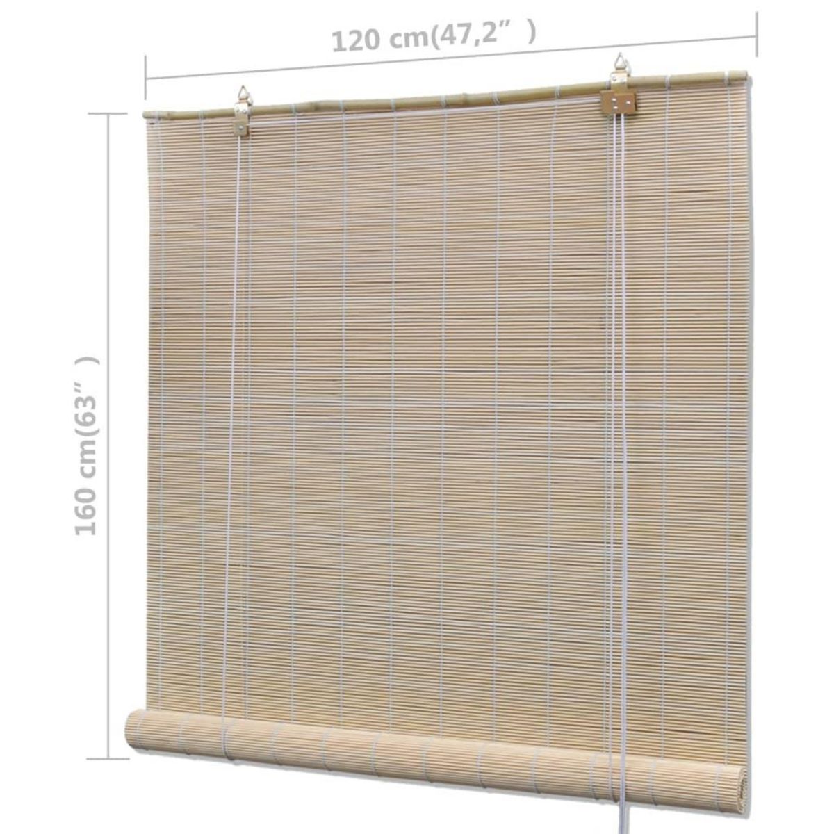 VIDAXL Stores a rouleau Bambou naturel 4 pcs 120x160 cm