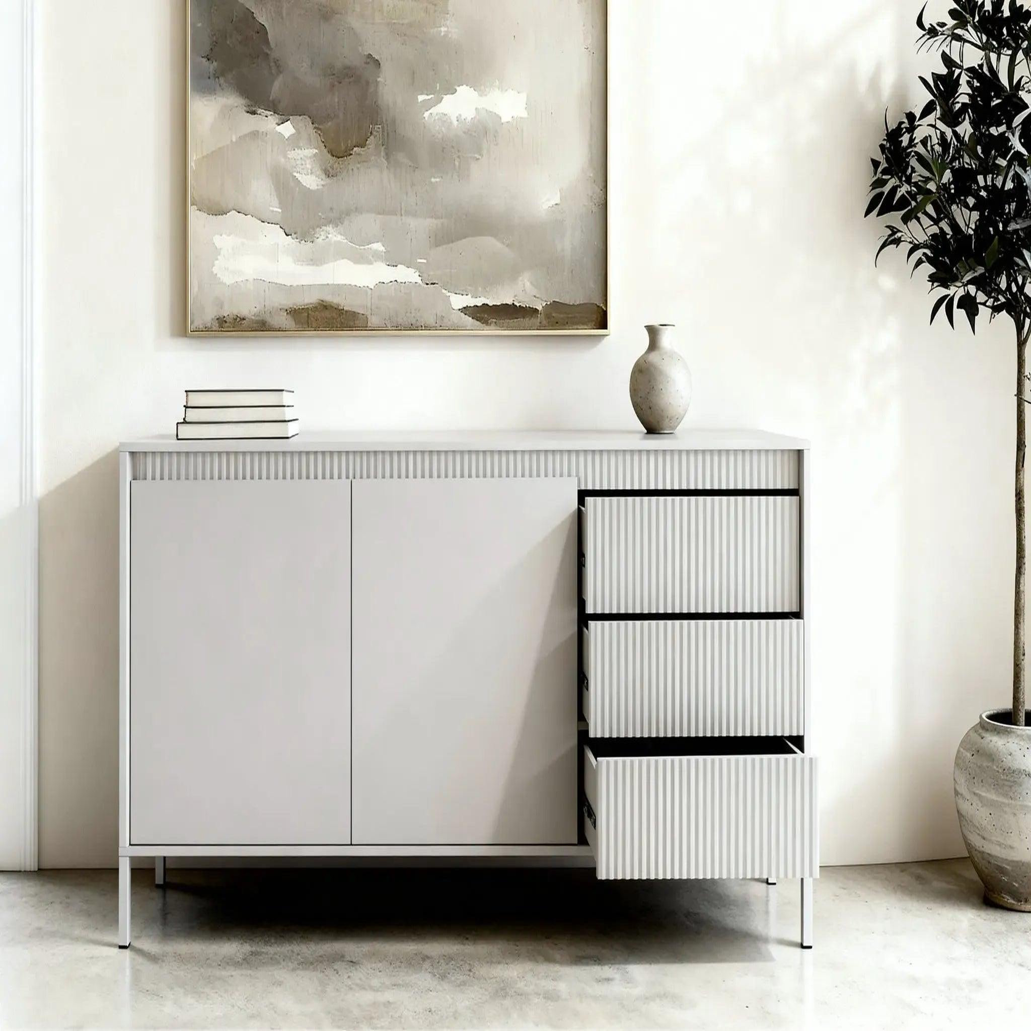 Voir la diapositive 5 : CASANOVA PARIS Alina - buffet 153cmpieds en métal