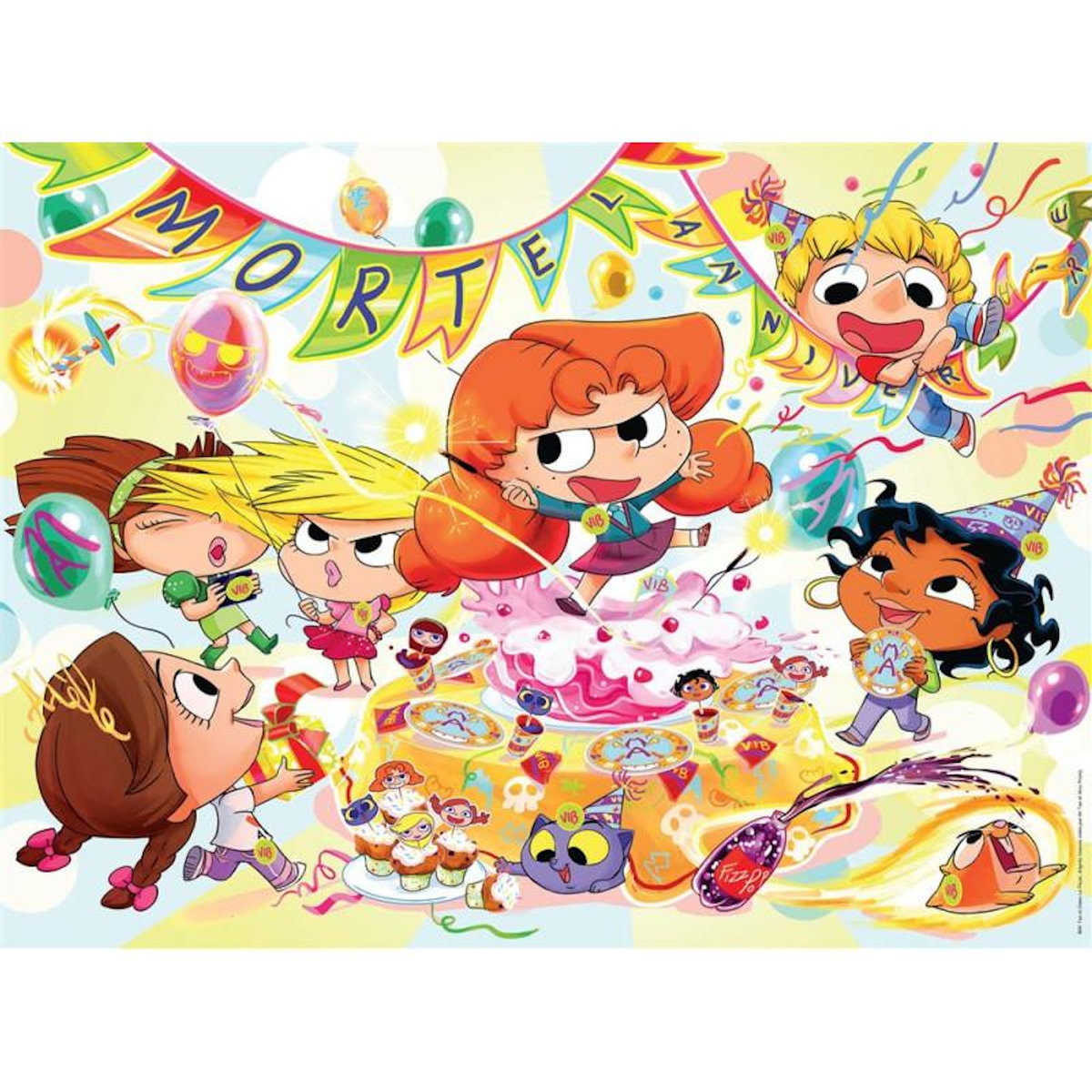 Nathan Puzzle 150 pièces Mortelle Adèle Mortel Anniversaire – Nathan – Puzzle enfant – Thème BD – Petite taille