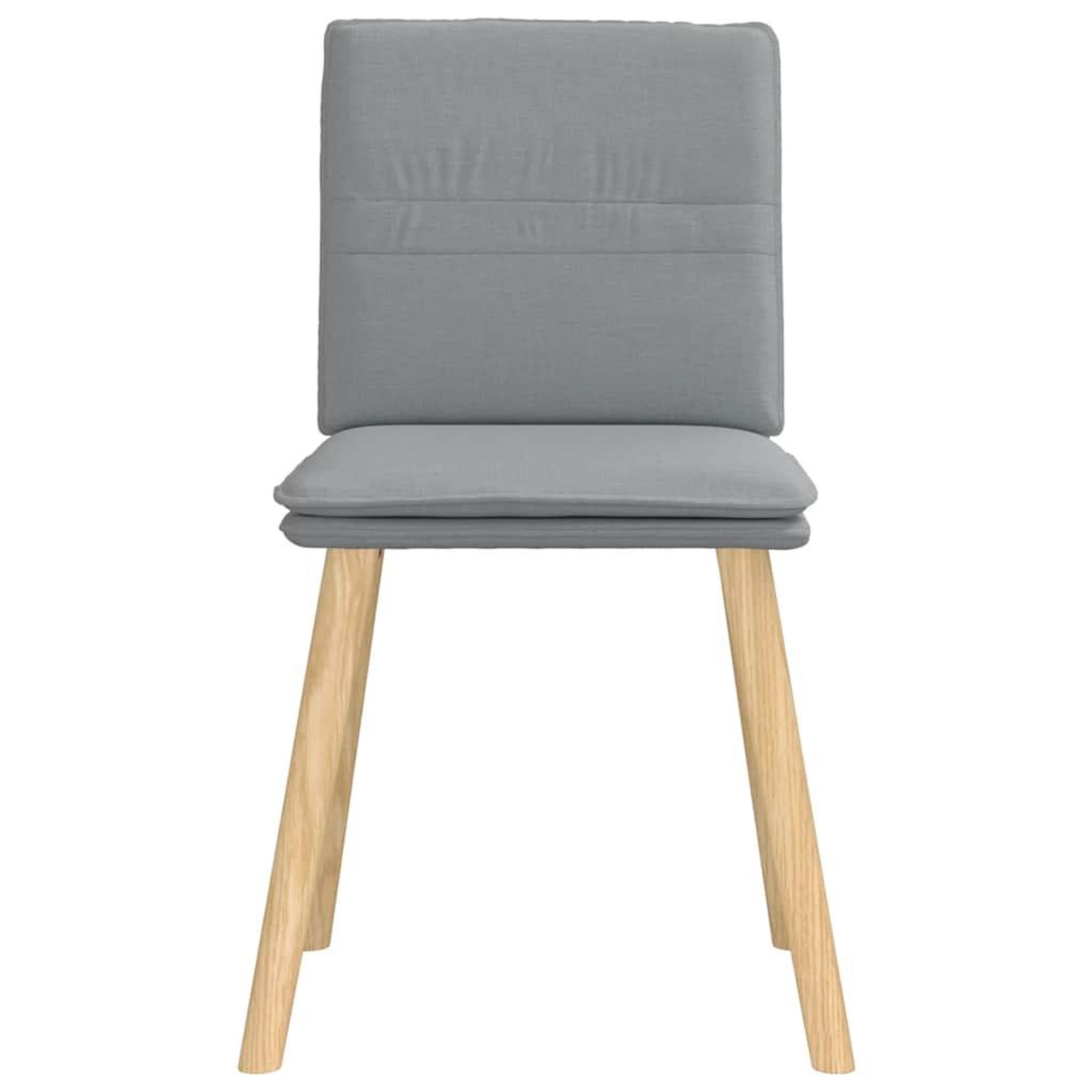 Voir la diapositive 4 : VIDAXL Chaises a manger lot de 2 gris clair tissu