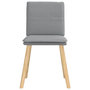Voir la diapositive 4 : VIDAXL Chaises a manger lot de 2 gris clair tissu