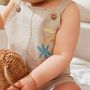 Voir la diapositive 6 : Petit Béguin Salopette bébé en lin mélangé Moka