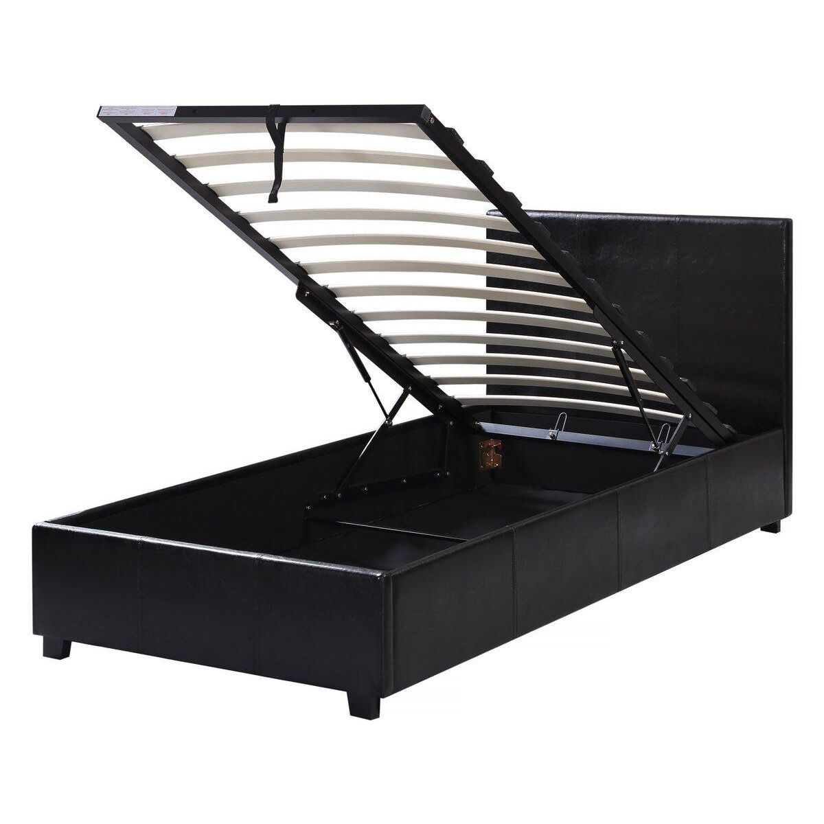 Habitat et Jardin Lit avec coffre  Carla  - 90 x 190 cm - Noir