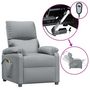 Voir la diapositive 2 : VIDAXL Fauteuil electrique de massage Gris clair Tissu