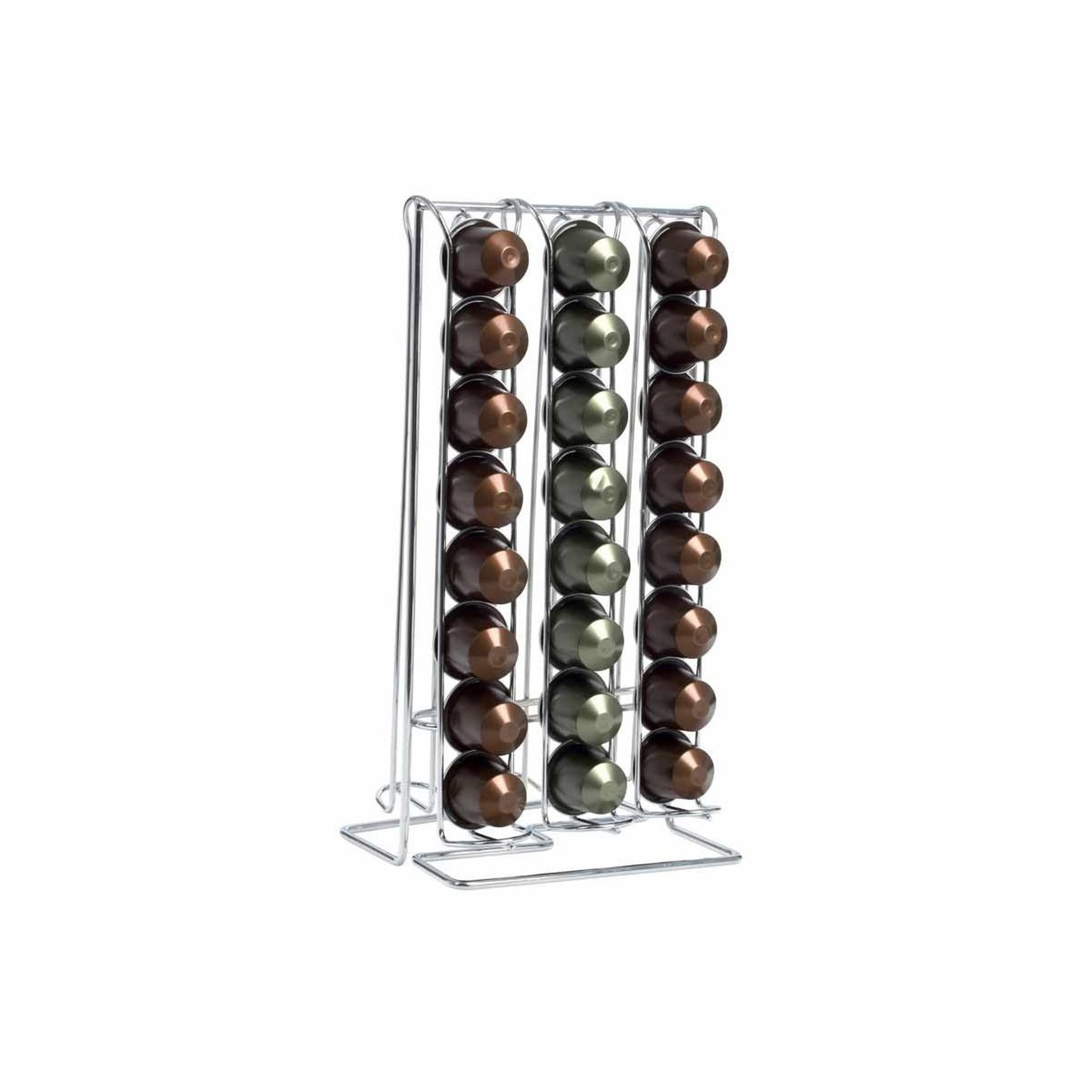 Voir la diapositive 3 : FIVE Porte 48 capsules  expresso  29cm chrome