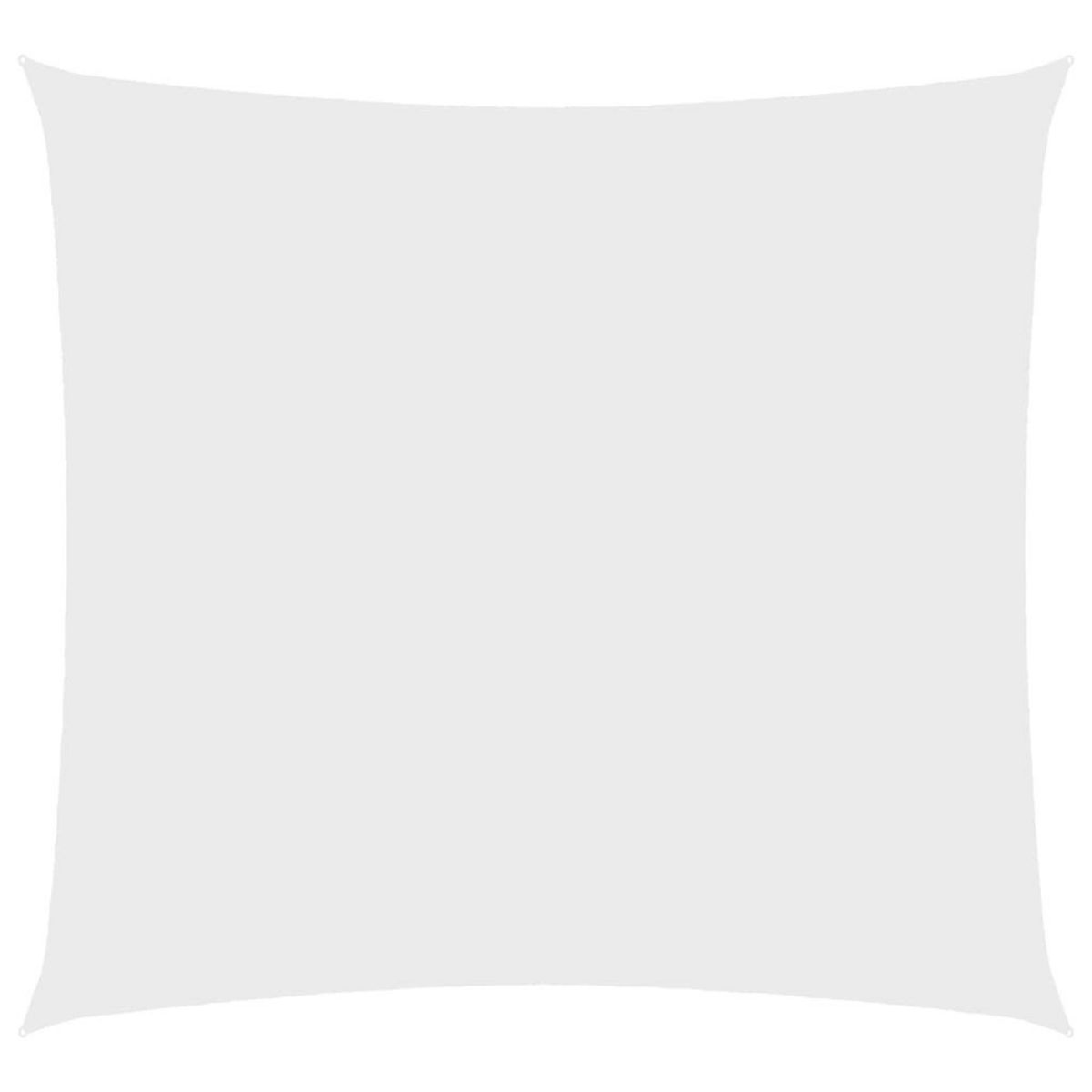 VIDAXL Voile de parasol tissu oxford carre 2,5x2,5 m blanc