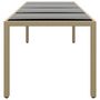 Voir la diapositive 3 : VIDAXL Table de jardin avec dessus en verre beige resine tressee