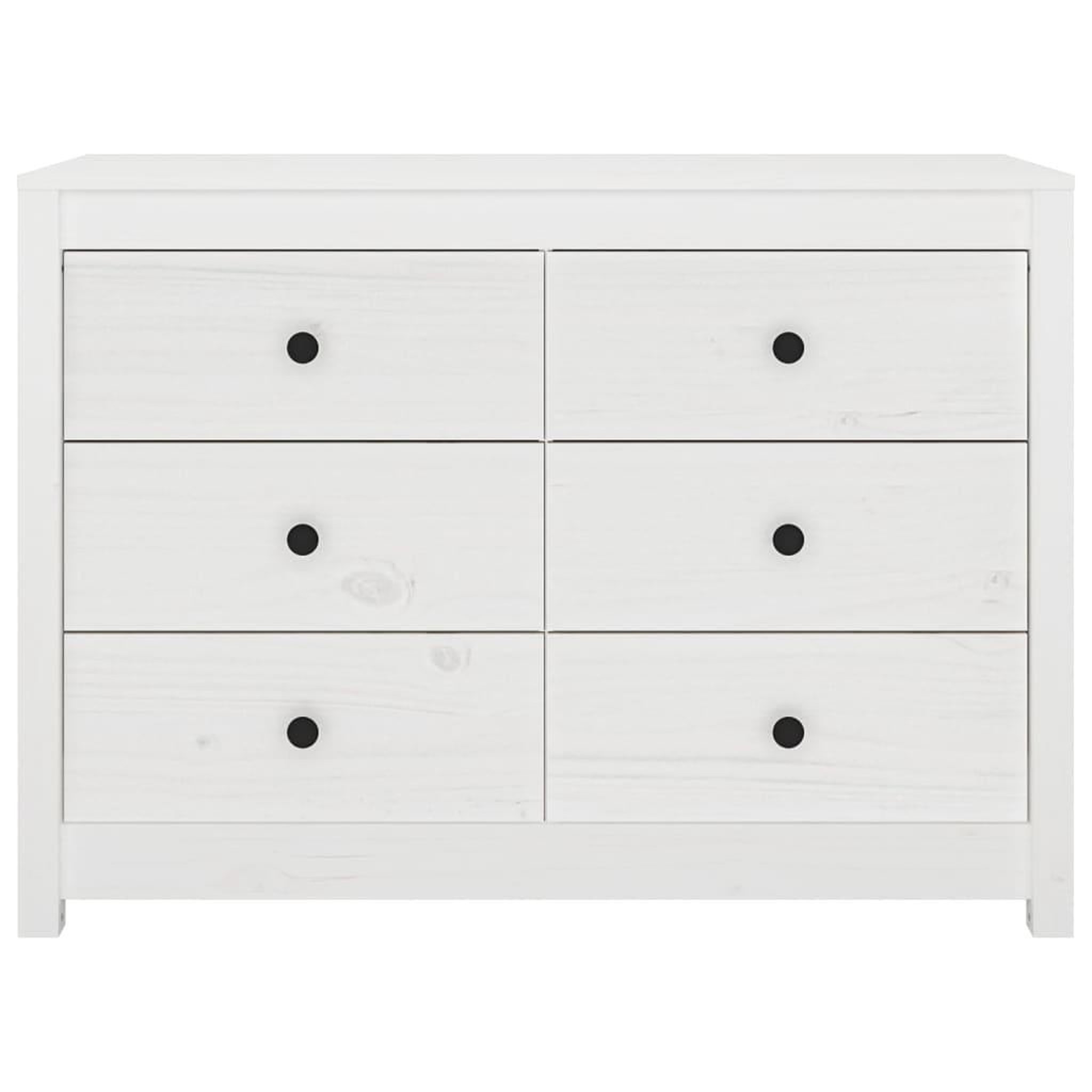 Voir la diapositive 4 : VIDAXL Armoire laterale Blanc 100x40x72 cm Bois de pin massif