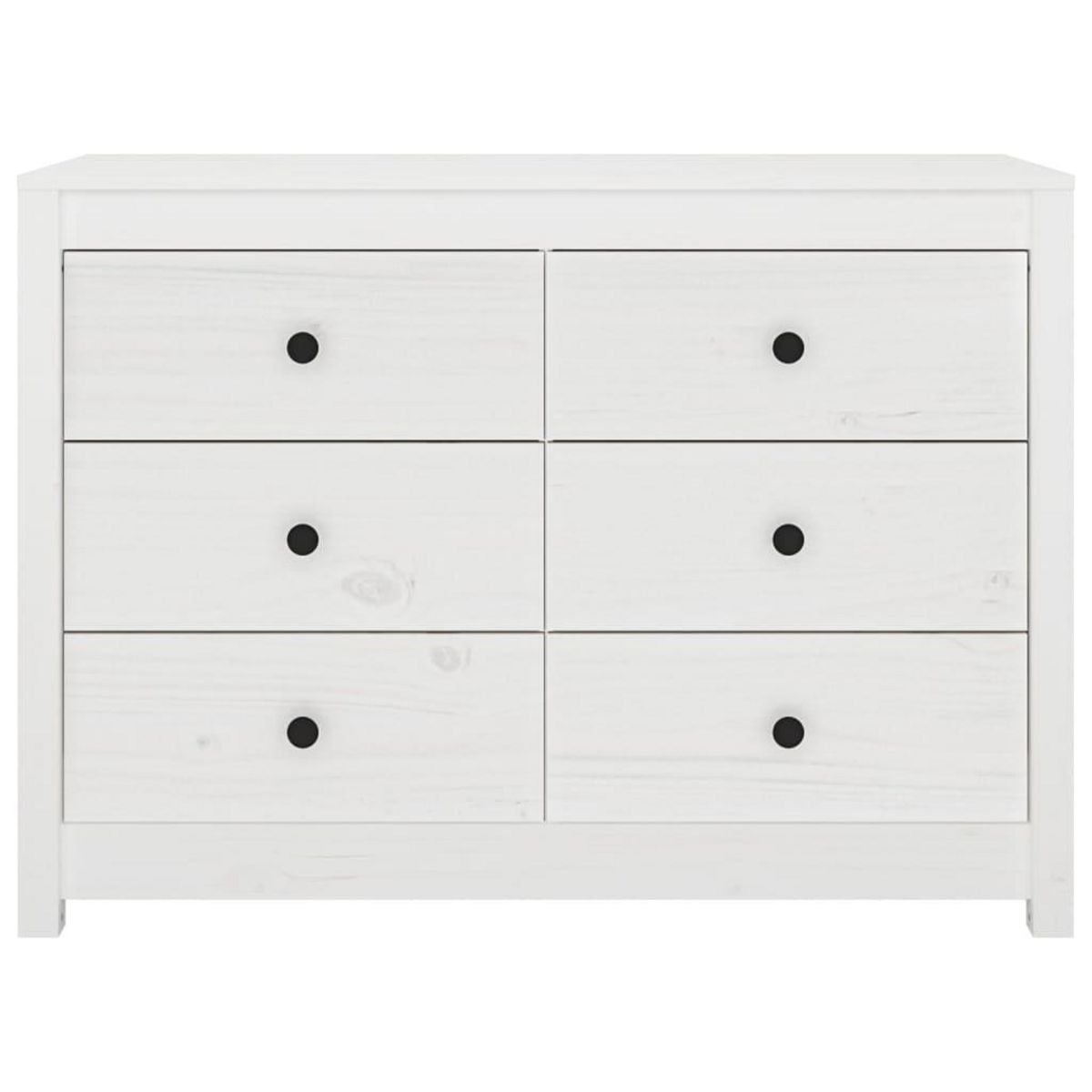 VIDAXL Armoire laterale Blanc 100x40x72 cm Bois de pin massif