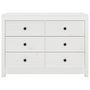 Voir la diapositive 4 : VIDAXL Armoire laterale Blanc 100x40x72 cm Bois de pin massif