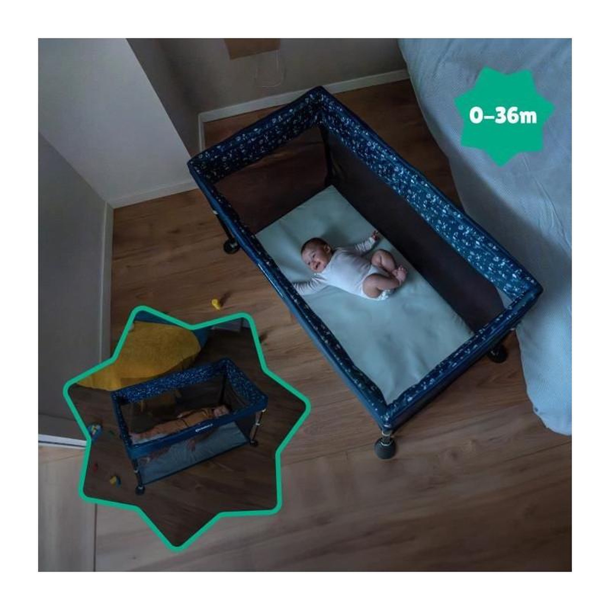 Voir la diapositive 5 : BADABULLE Badabulle Lit Parapluie Easy Clip - Facile a plier et déplier - Lit Léger et Compact avec Sac de transport inclus - Matelas in