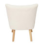 Voir la diapositive 5 : The Home Deco Factory Fauteuil crapaud en bouclette Moss - Blanc