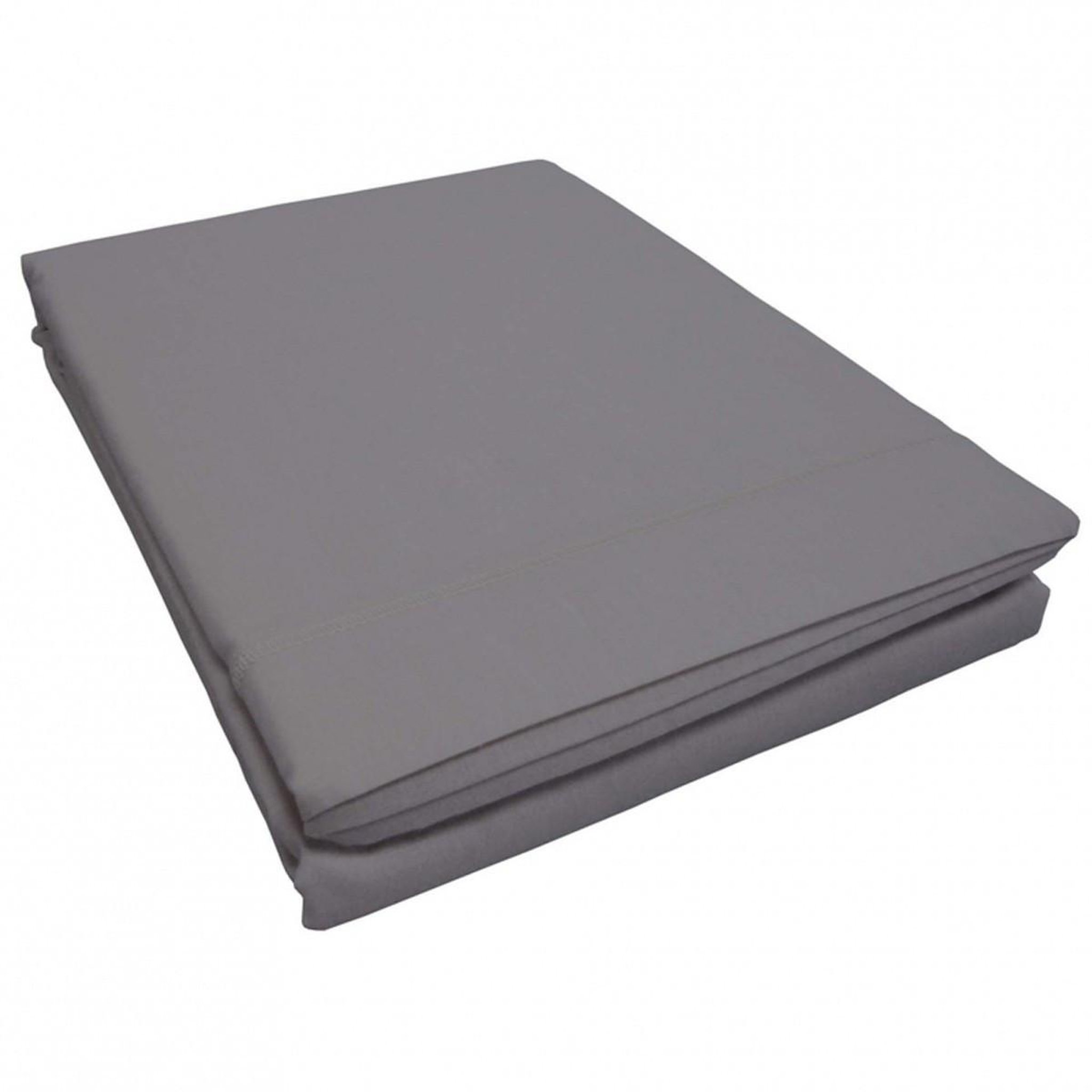 Voir la diapositive 2 : Douceur d'Intérieur Drap plat  lina  180x290cm gris
