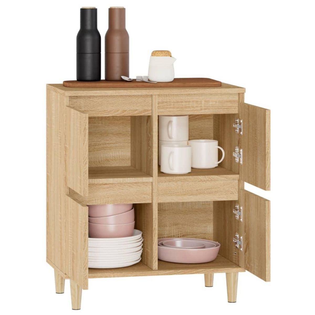 VIDAXL Buffet Chene sonoma 60x35x70 cm Bois d'ingenierie