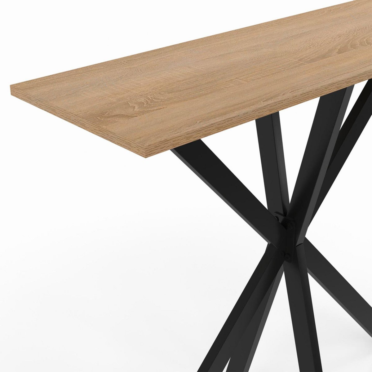 ID MARKET Console ALIX pied araignée bois et noir