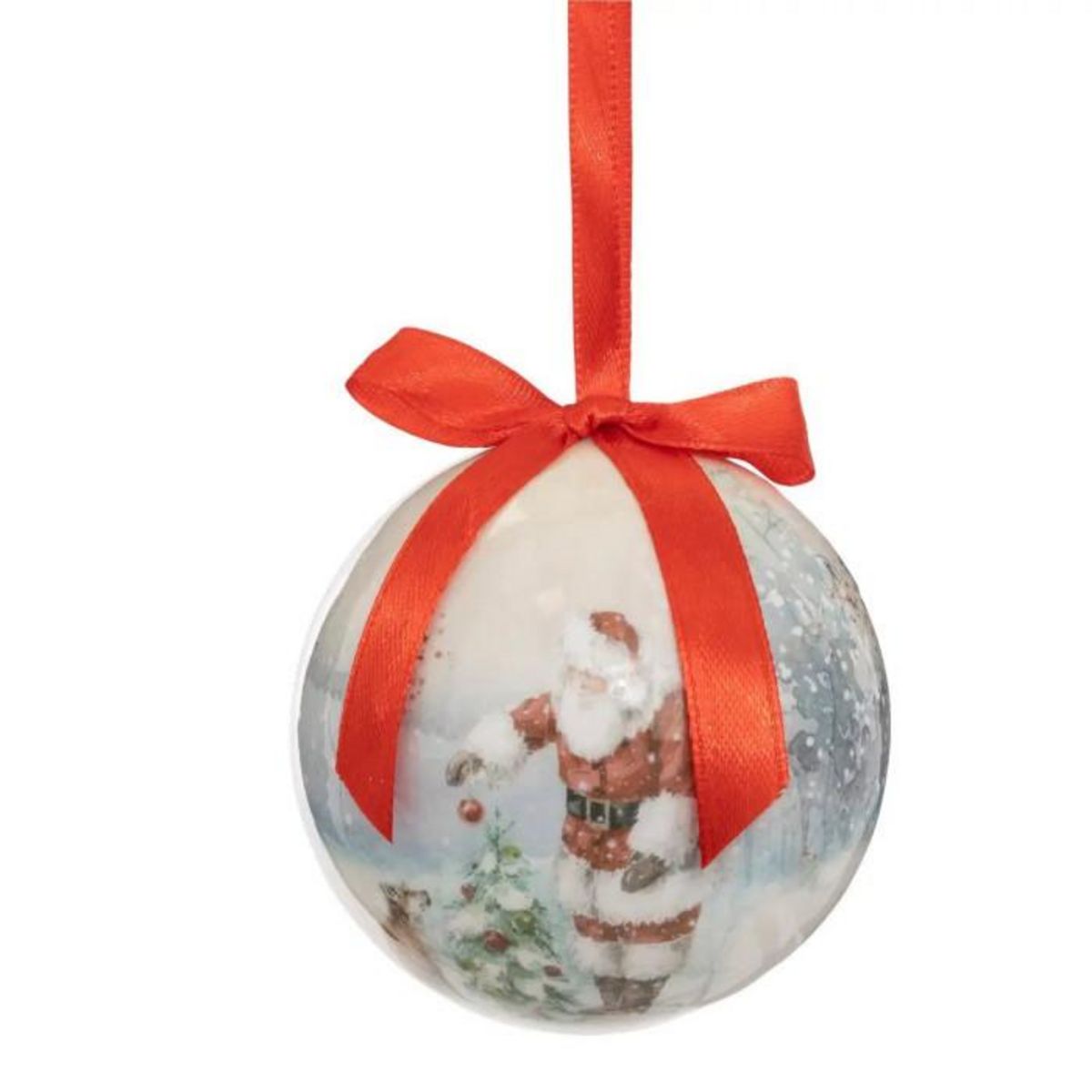 ATMOSPHERA Lot de 7 boules de Noël  Marché de Noël  7cm Rouge