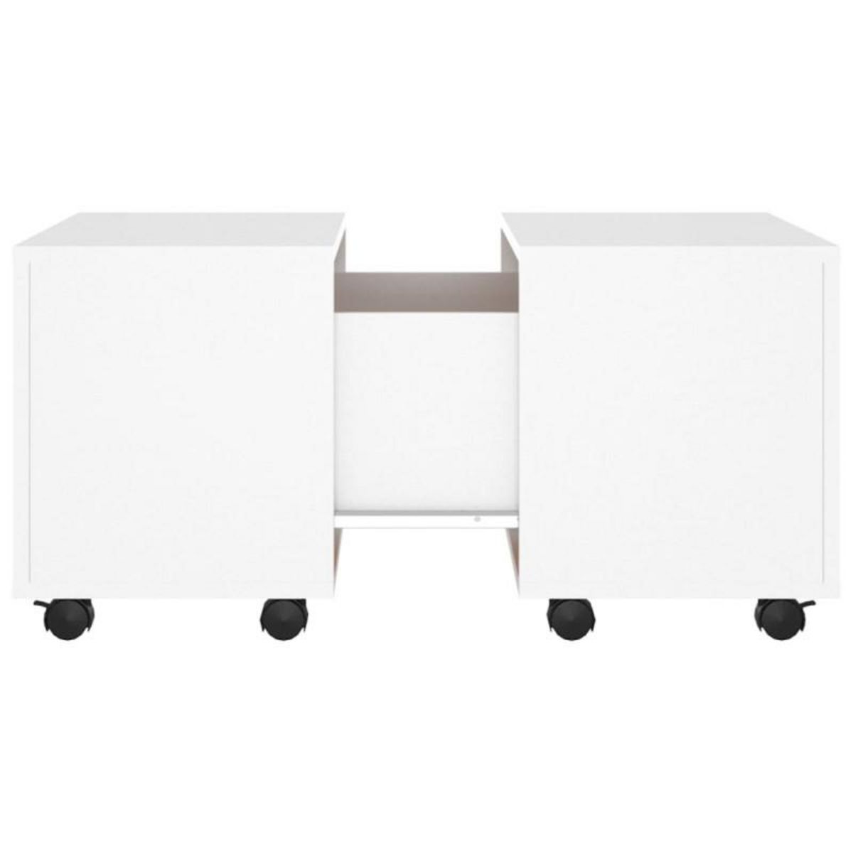 VIDAXL Table basse blanc 60x60x38 cm bois d ingénierie