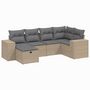 Voir la diapositive 2 : VIDAXL Salon de jardin avec coussins 6pcs melange beige resine tressee