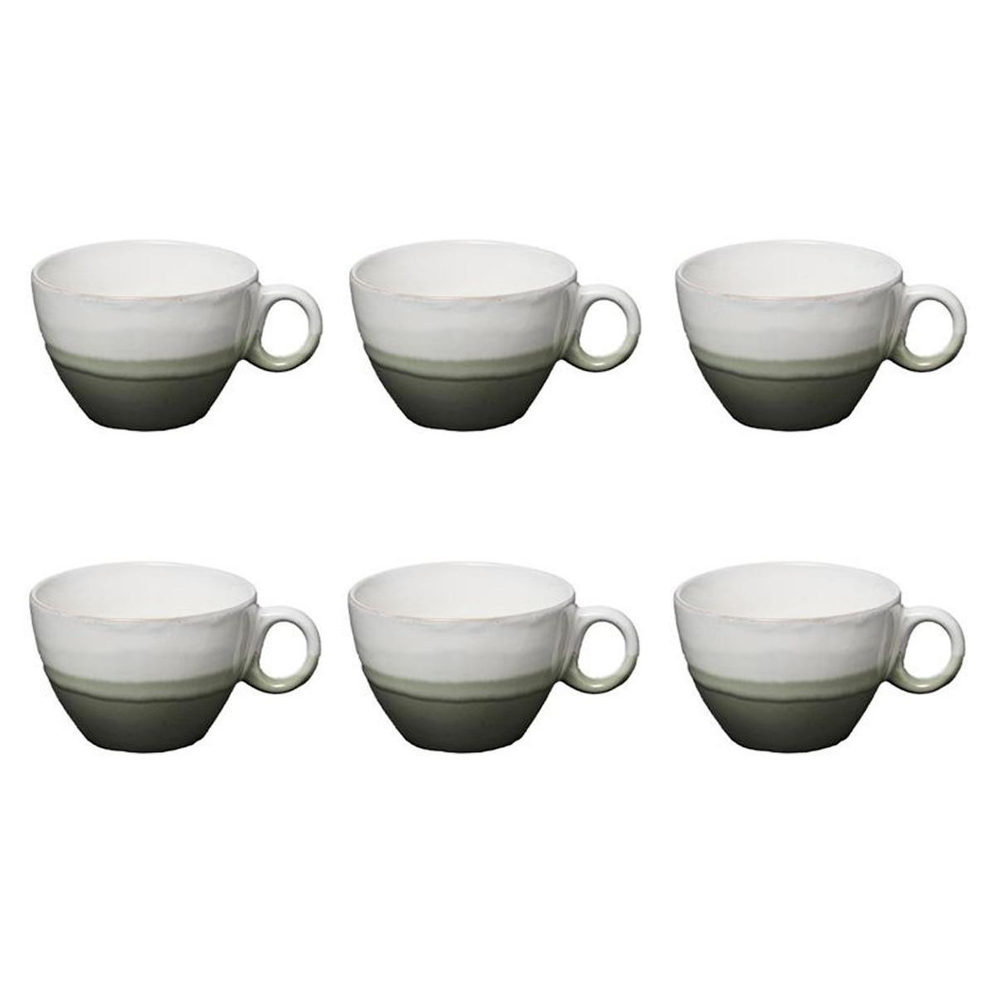 SECRET DE GOURMET Lot de 6 tasses  green harmony  38cl vert