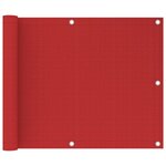 VIDAXL Ecran de balcon Rouge 75x300 cm PEHD