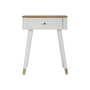 Voir la diapositive 2 : Paris Prix Table de Chevet 1 Tiroir  Matera  62cm Blanc & Naturel