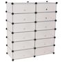 Voir la diapositive 2 : VIDAXL Armoire a chaussures avec 12 compartiments Blanc
