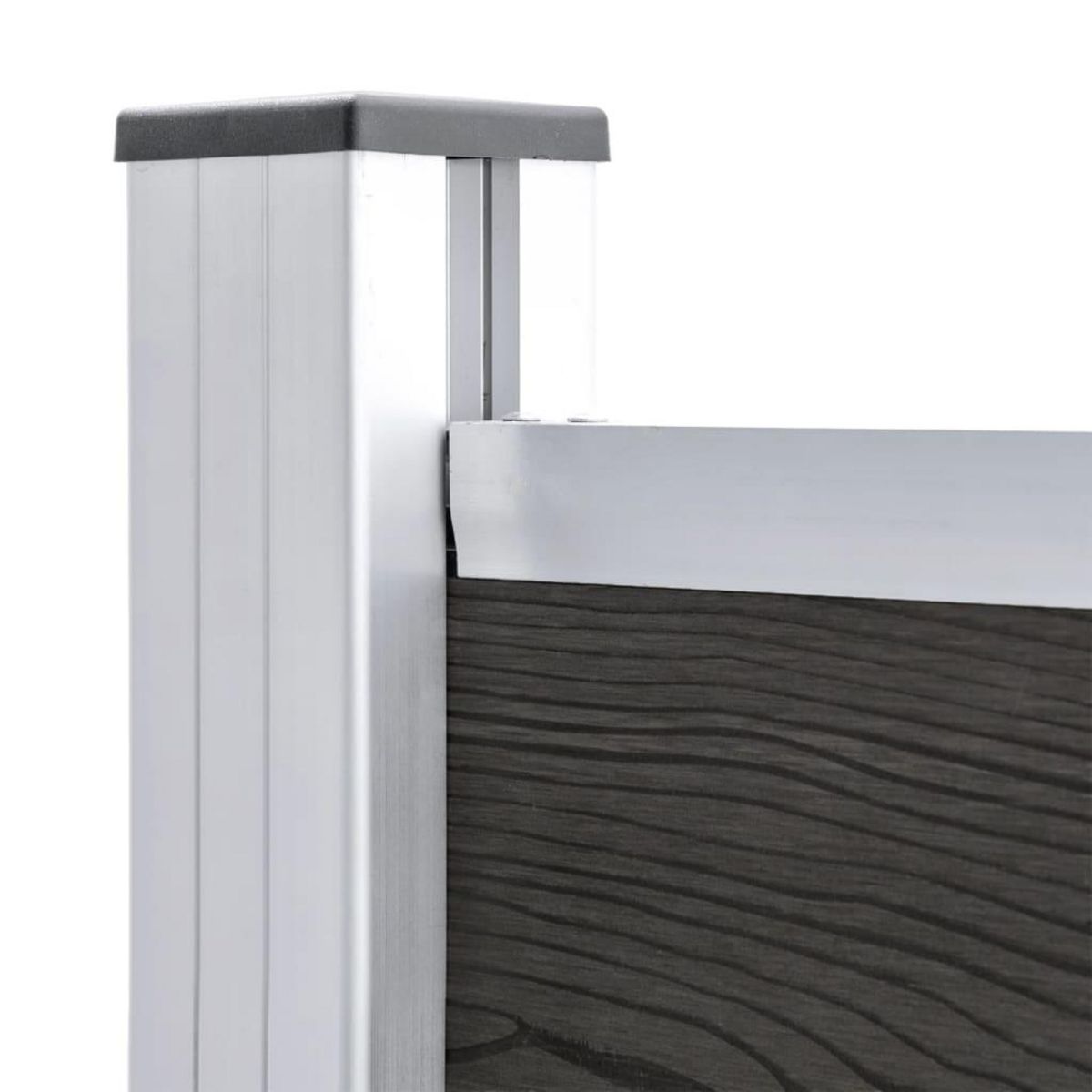 VIDAXL Panneau de cloture WPC 95x186 cm Gris