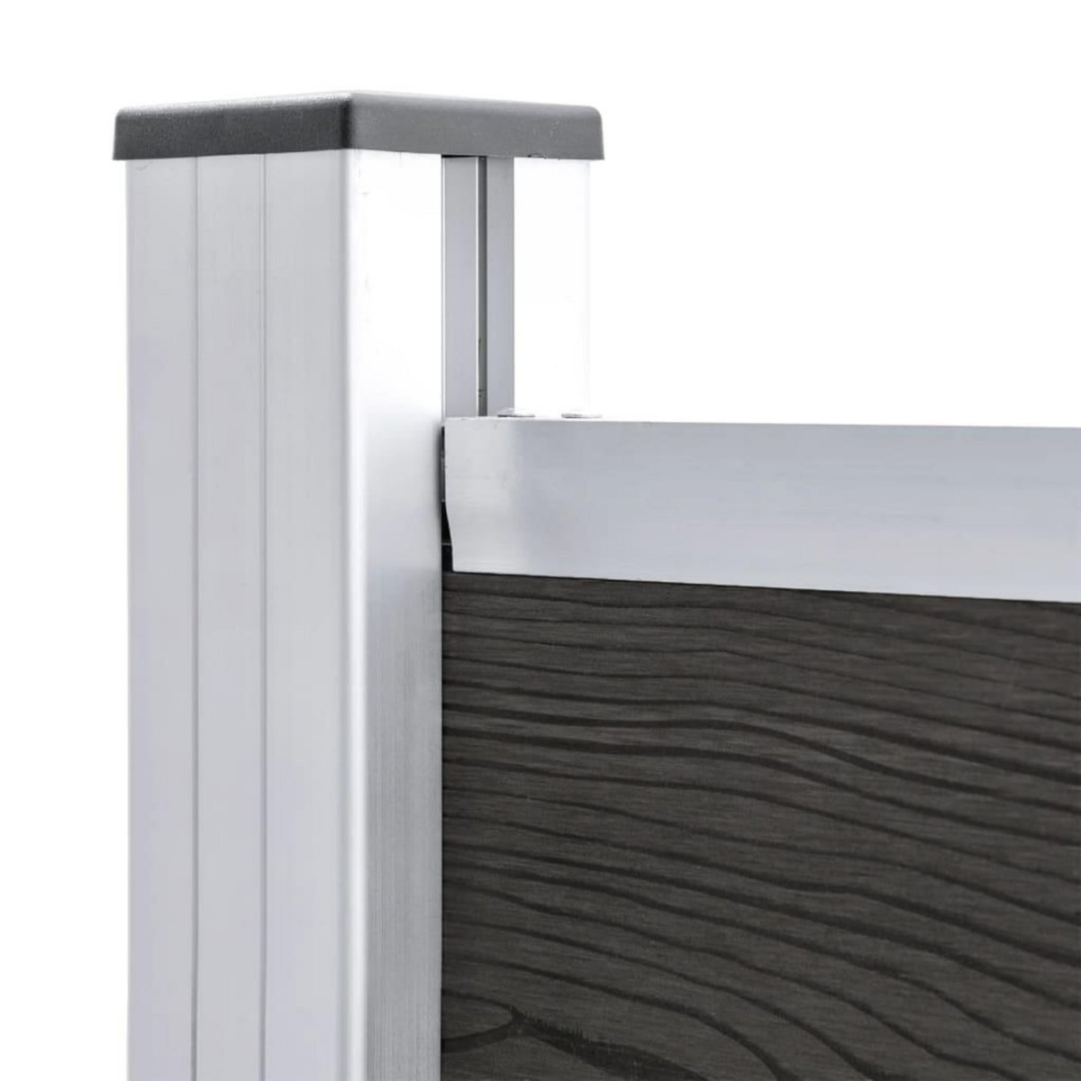 VIDAXL Panneau de cloture WPC 95x186 cm Gris