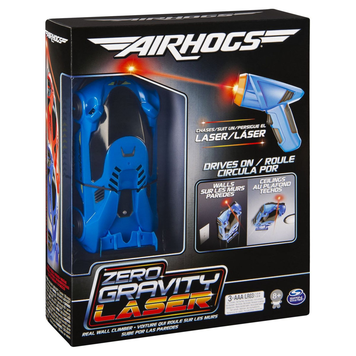 SPIN MASTER Voiture radiocommandée Zero Gravity Laser Bleue Air Hogs